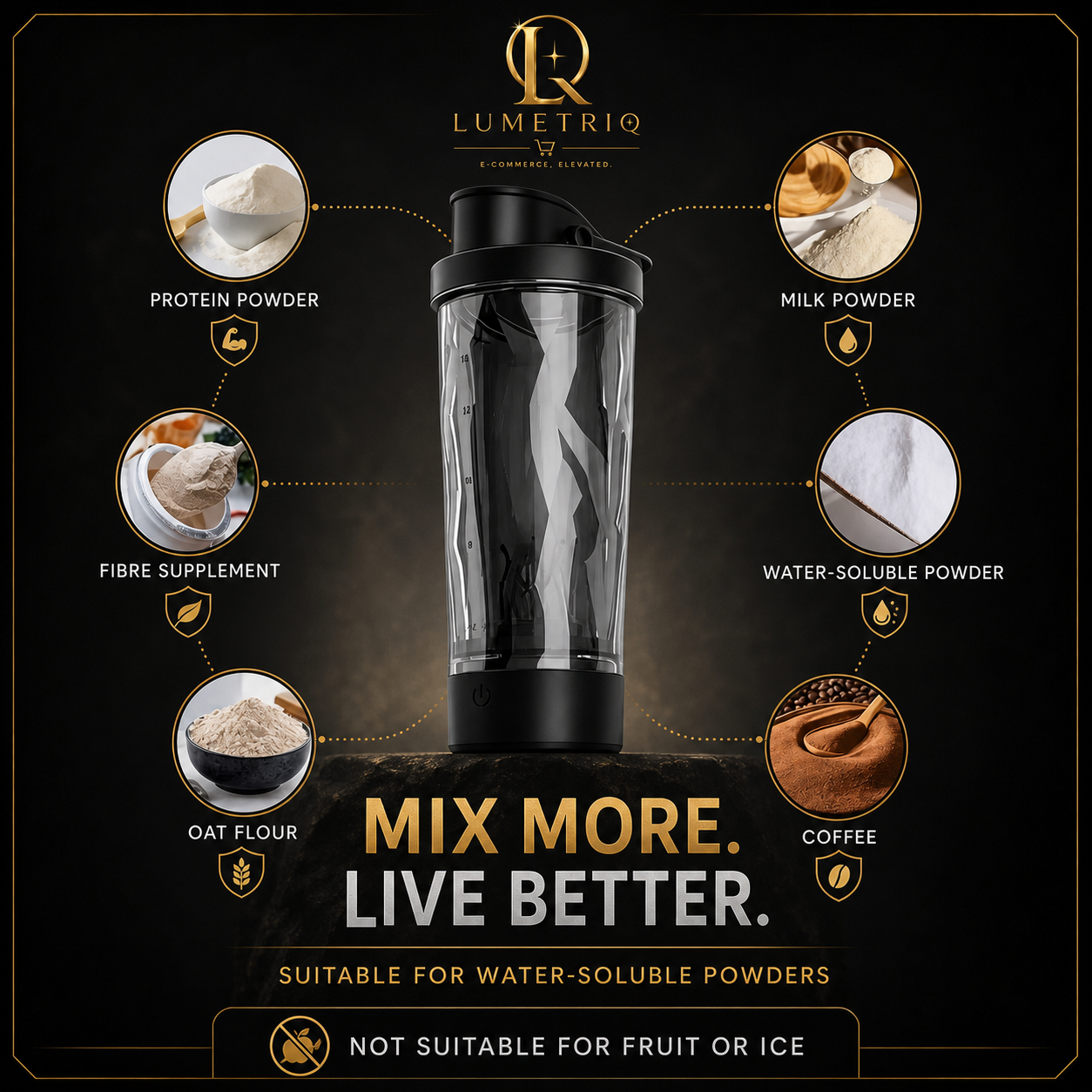 Lumetriq Automatic Stirring Gym Cup