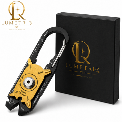 Lumetriq 20-in-1 Carabiner Multi-Tool | Stainless Steel EDC