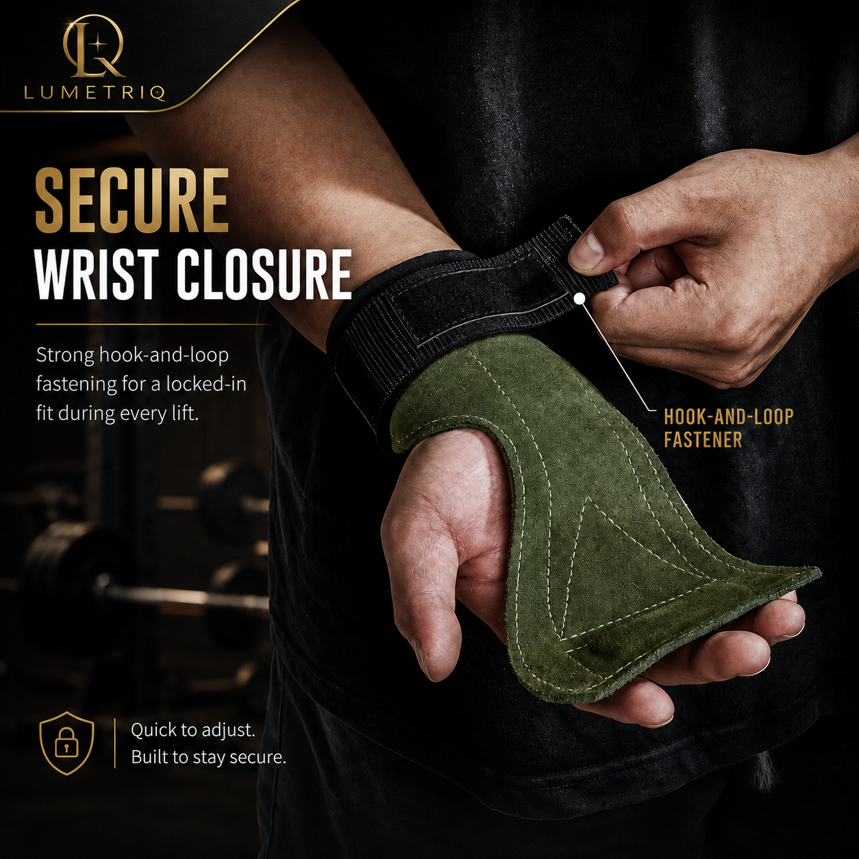 Lumetriq Palm Lifting Weight Grips with Wrist Support