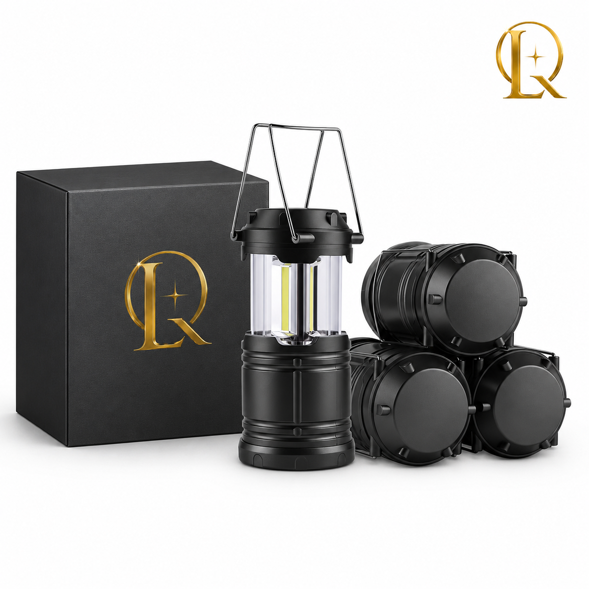 Lumetriq Collapsible Camping Lantern – 360° COB LED, Battery Powered