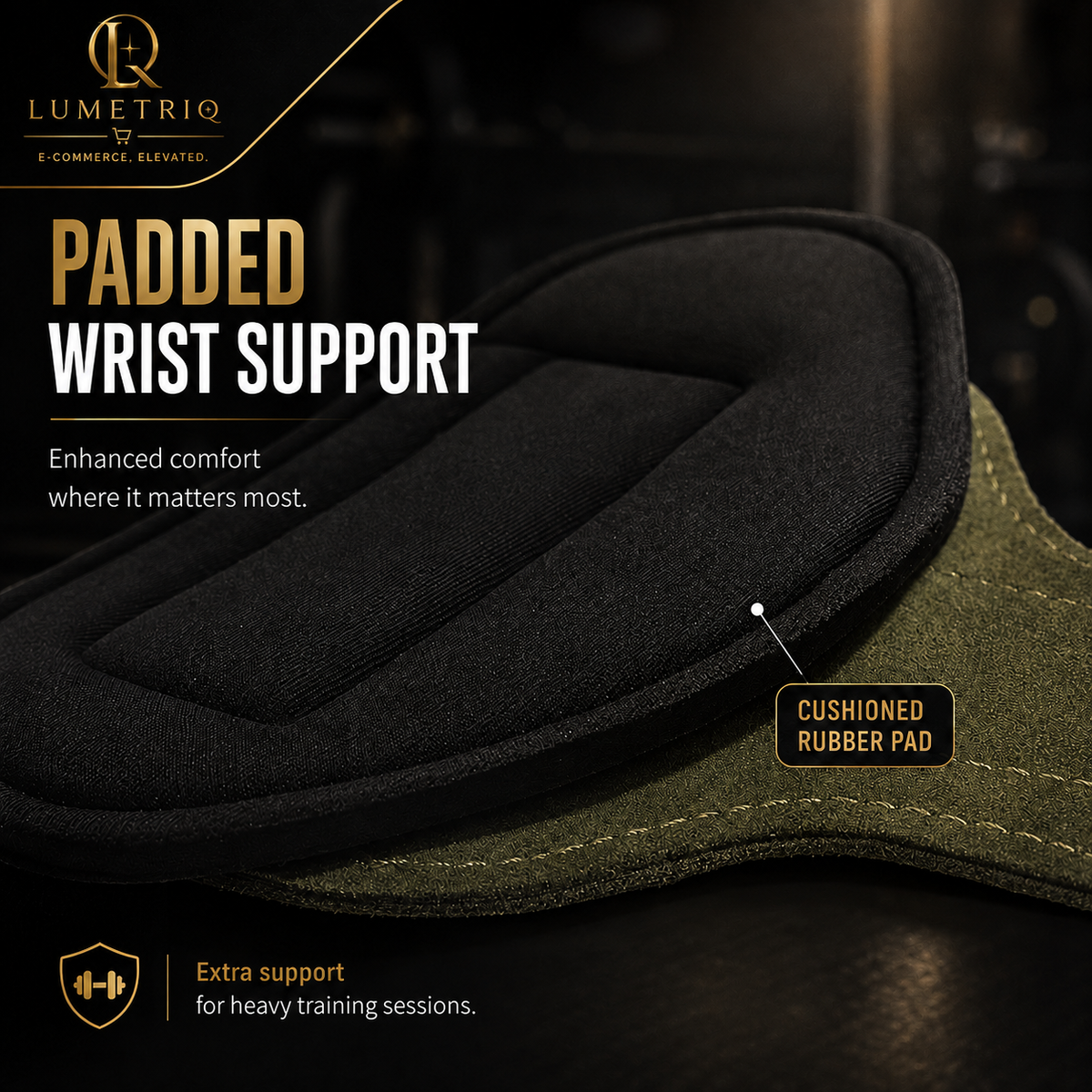 Lumetriq Palm Lifting Weight Grips with Wrist Support