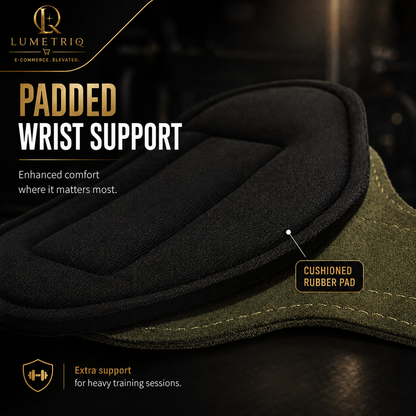 Lumetriq Palm Lifting Weight Grips with Wrist Support