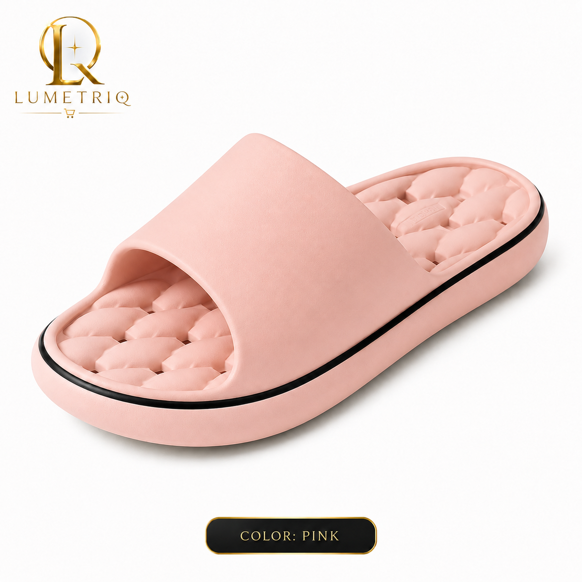 LUMETRIQ EVA Shower Slides and LUMETRIQ shower bag Combo