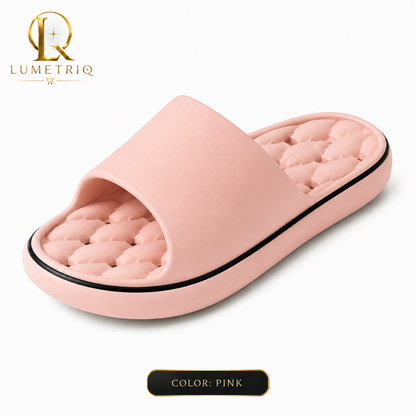 LUMETRIQ EVA Shower Slides and LUMETRIQ shower bag Combo