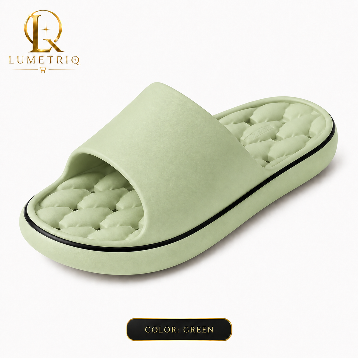 LUMETRIQ EVA Shower Slides and LUMETRIQ shower bag Combo