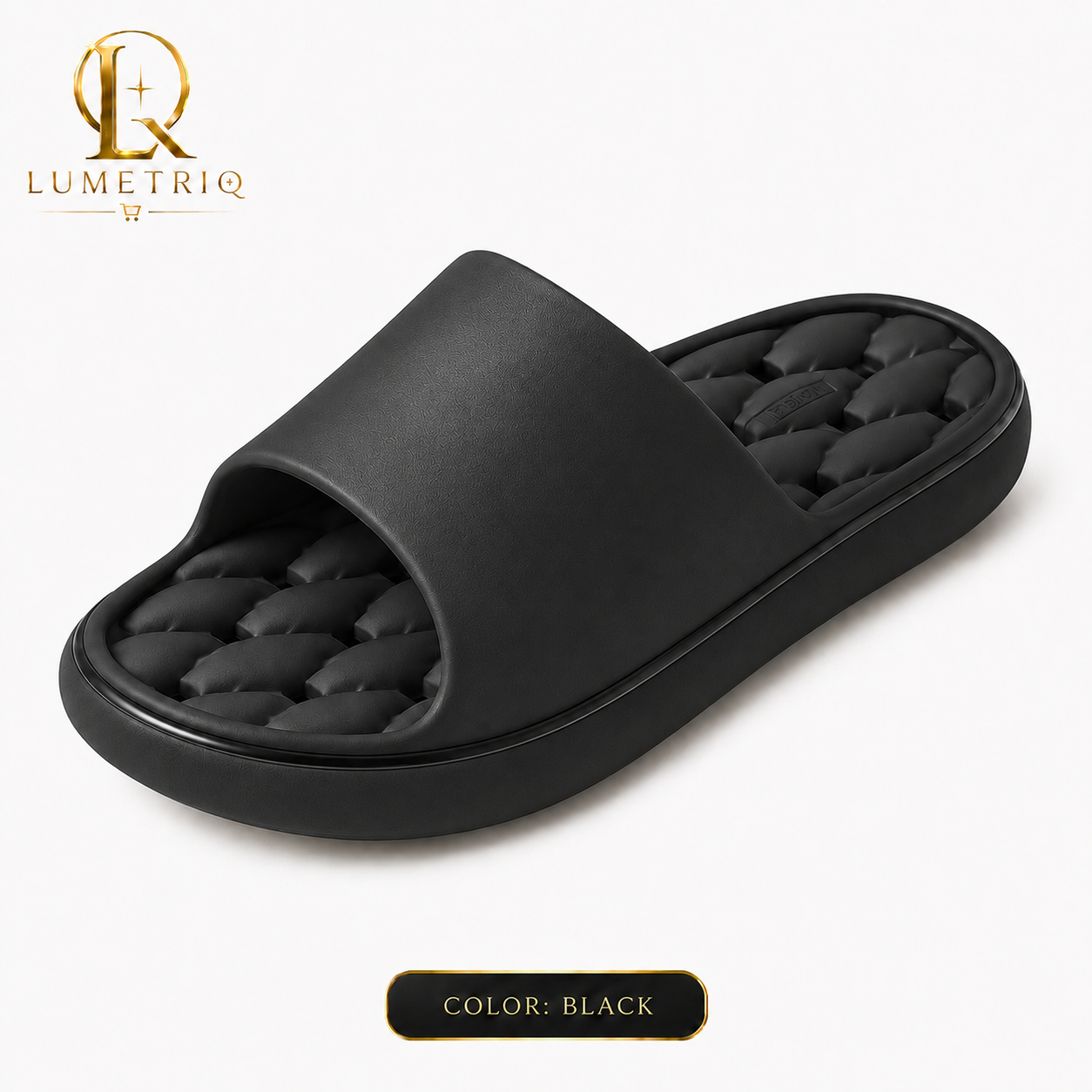 LUMETRIQ EVA Shower Slides and LUMETRIQ shower bag Combo