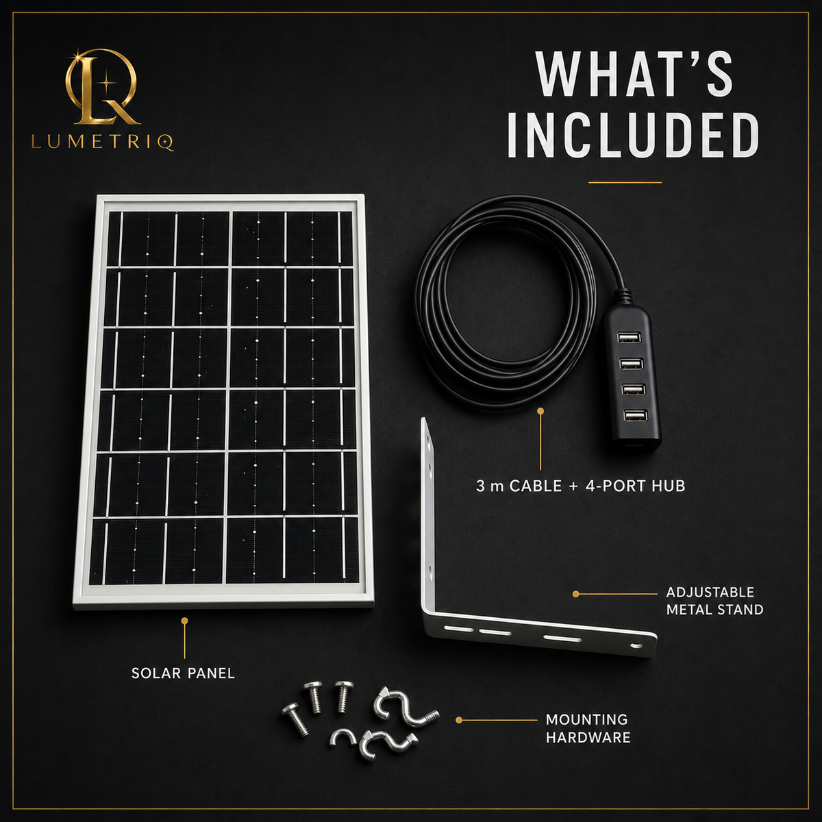 LumetriQ Portable Solar Panel Charger