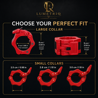 Lumetriq 1 Pair Quick-Release Safety Dumbbell Bar Clips