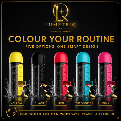 Lumetriq 2-in-1 Hydration Bottle with 7-Day Organiser
