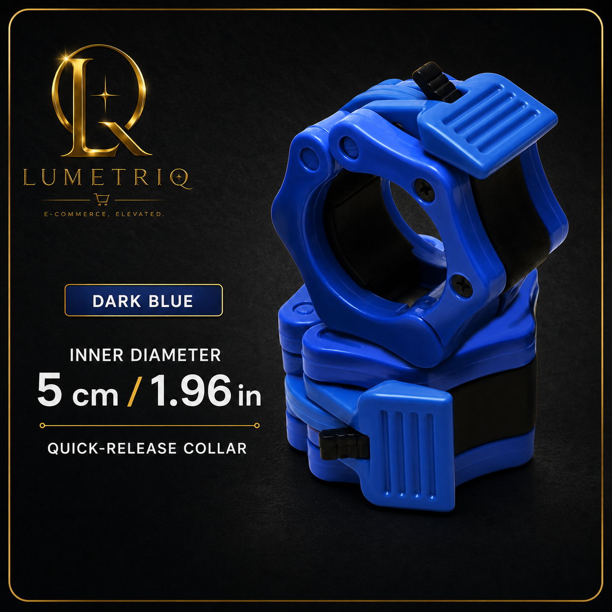 Lumetriq 1 Pair Quick-Release Safety Dumbbell Bar Clips