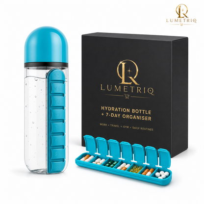 Lumetriq 2-in-1 Hydration Bottle with 7-Day Organiser