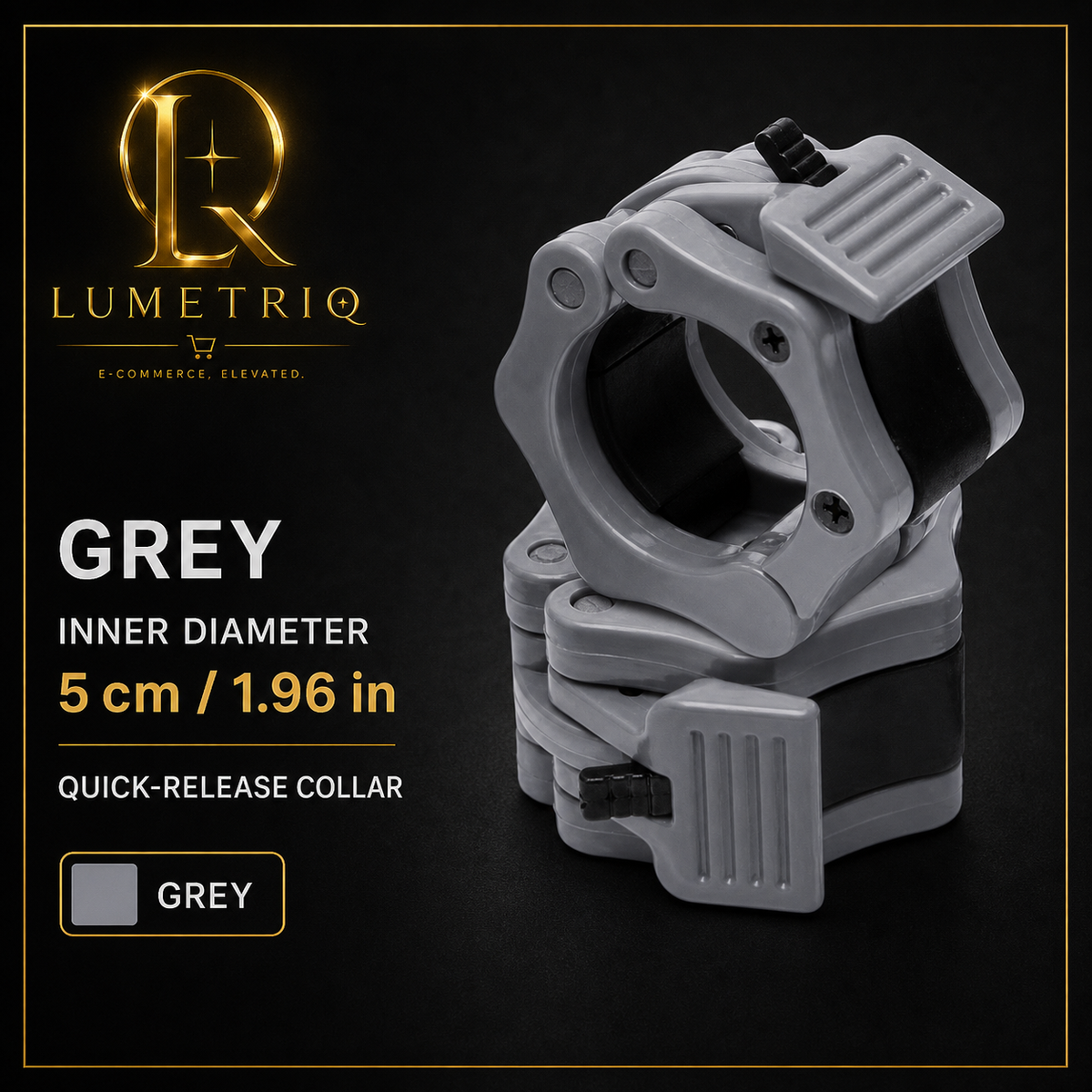 Lumetriq 1 Pair Quick-Release Safety Dumbbell Bar Clips