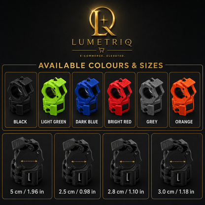 Lumetriq 1 Pair Quick-Release Safety Dumbbell Bar Clips