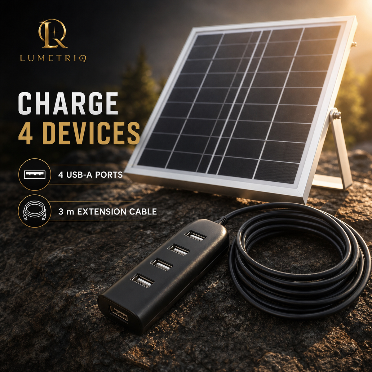 LumetriQ Portable Solar Panel Charger